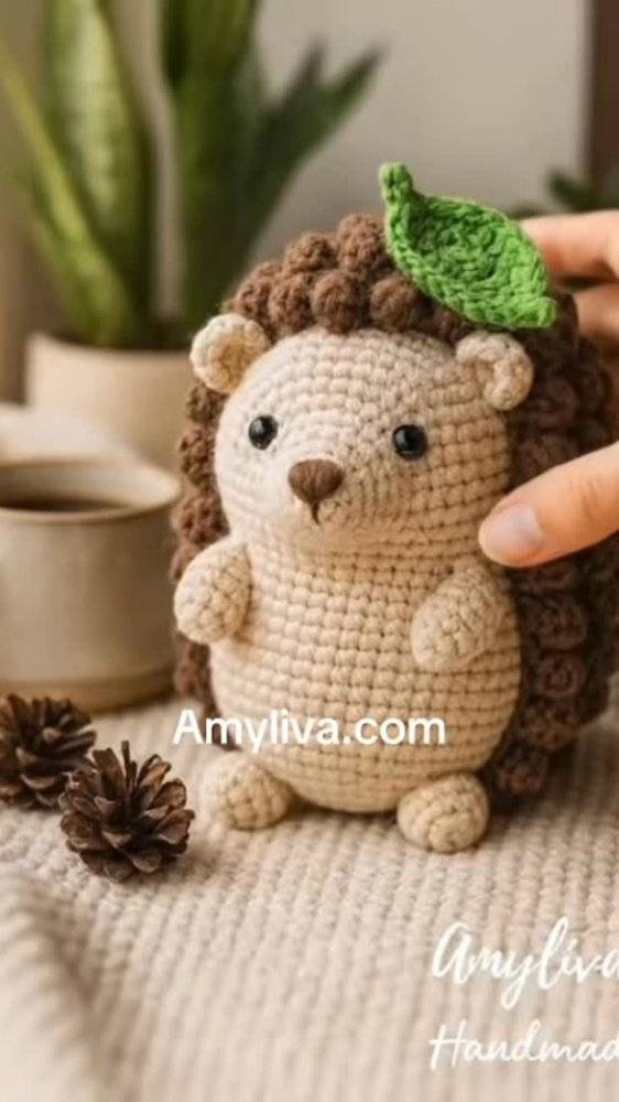 Charming Crochet Hedgehog Fidget Toy