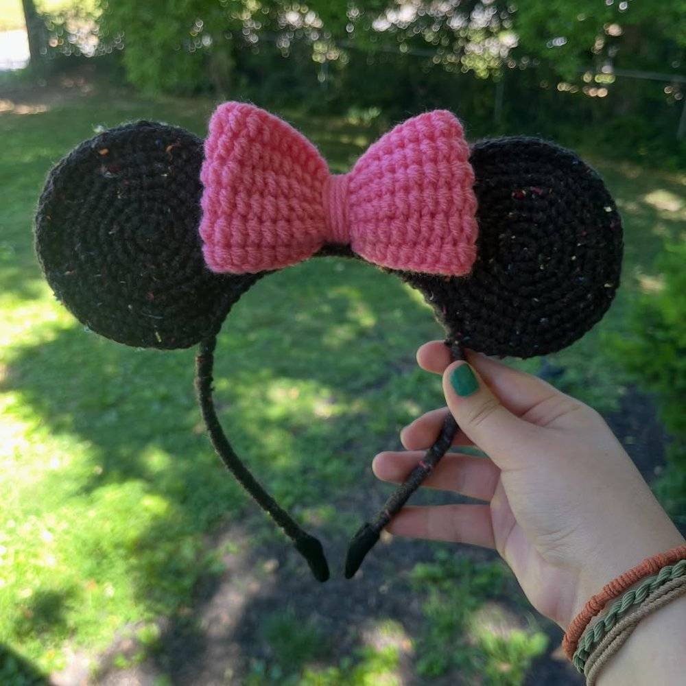 Charming Crochet Mickey Mouse Ears Headband