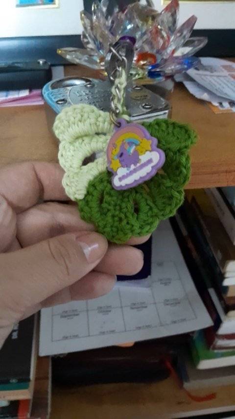Charming Crochet Monstera Leaf Keychain