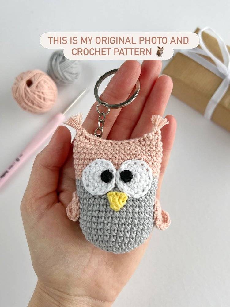 Charming Crochet Owl Keychain Project