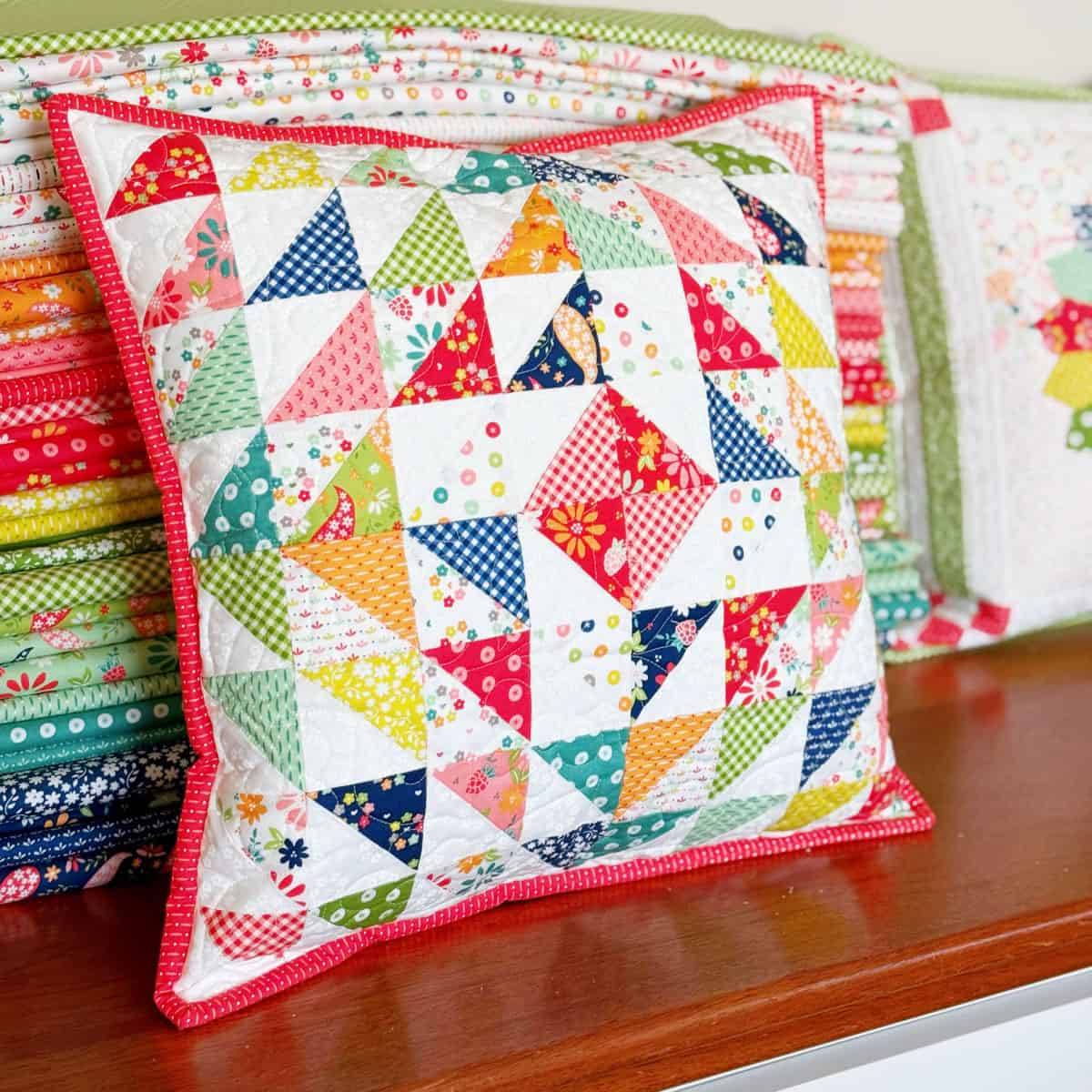 19 Scrappy Half Square Triangle Quilts Patterns Image