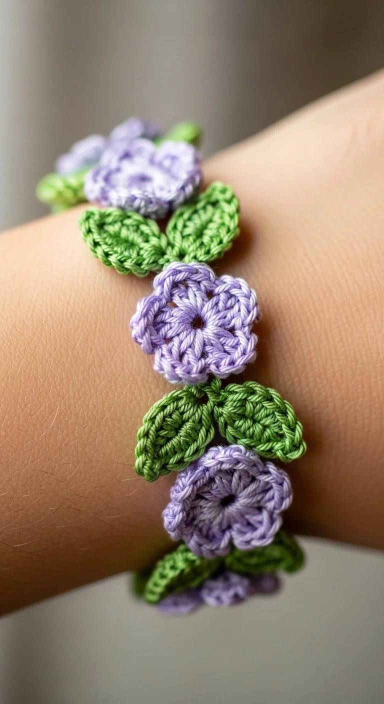 26 Crochet Flower Bracelet Patterns Image