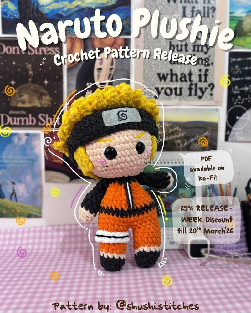 Charming Naruto Crochet Plushie Pattern