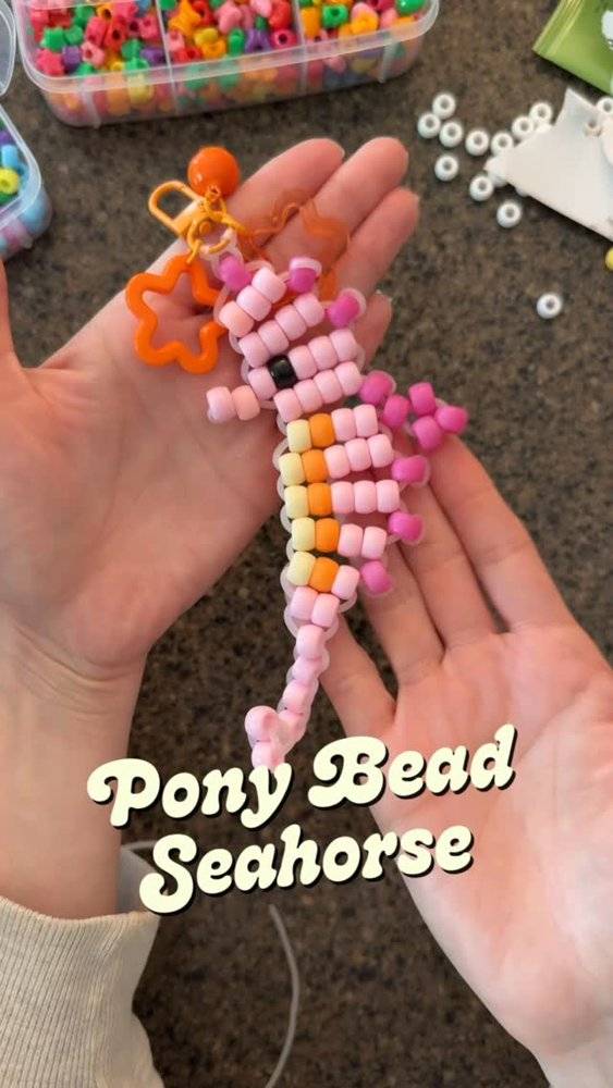 Charming Pony Bead Seahorse Charm