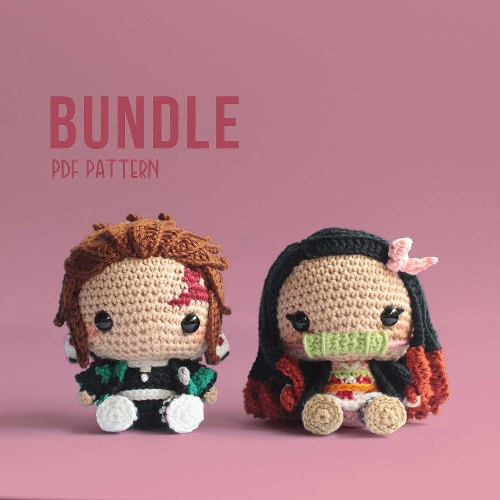 Chibi Amigurumi Demon Slayer Duo Crochet Pattern