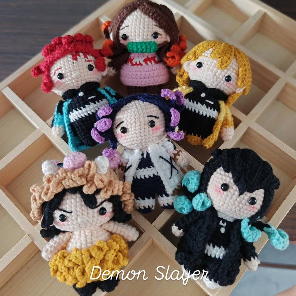 Chibi Demon Slayer Amigurumi Crochet Dolls