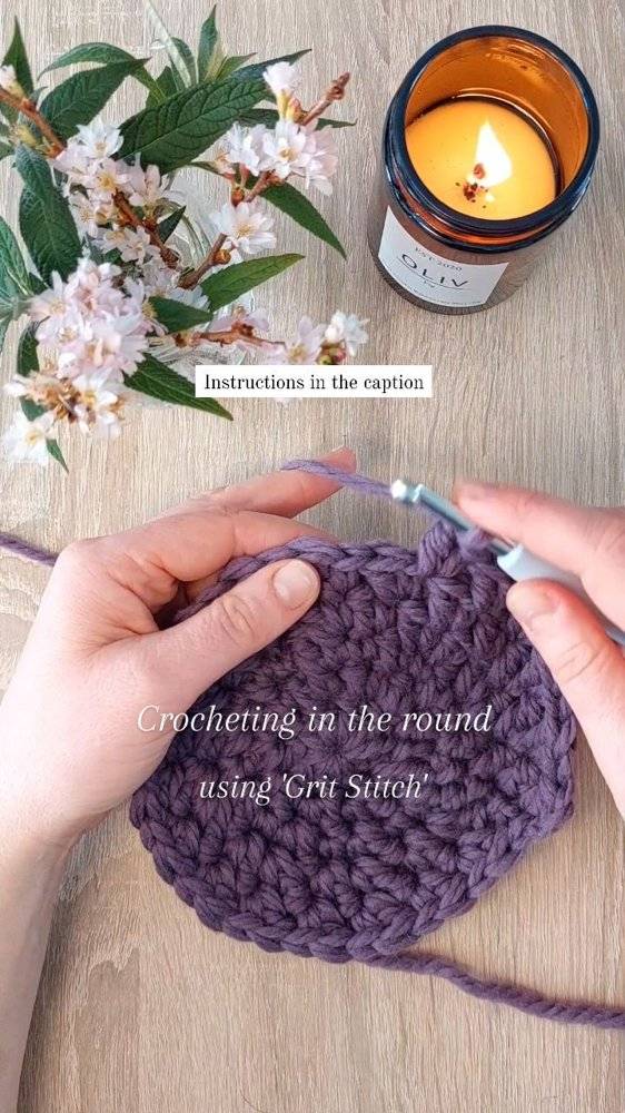 Chic Grit Stitch Crochet Coaster