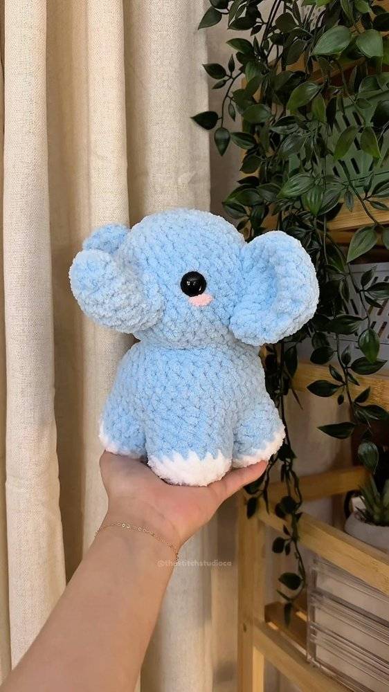 Chubby Crochet Elephant Plushie Pattern