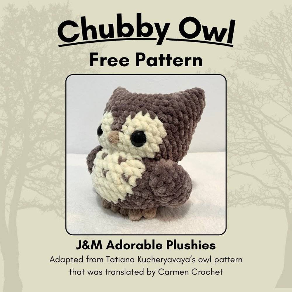 Chubby Owl Crochet Plush Pattern