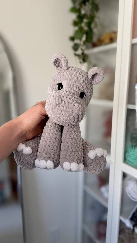 Chunky Crochet Hippo Plushie Project