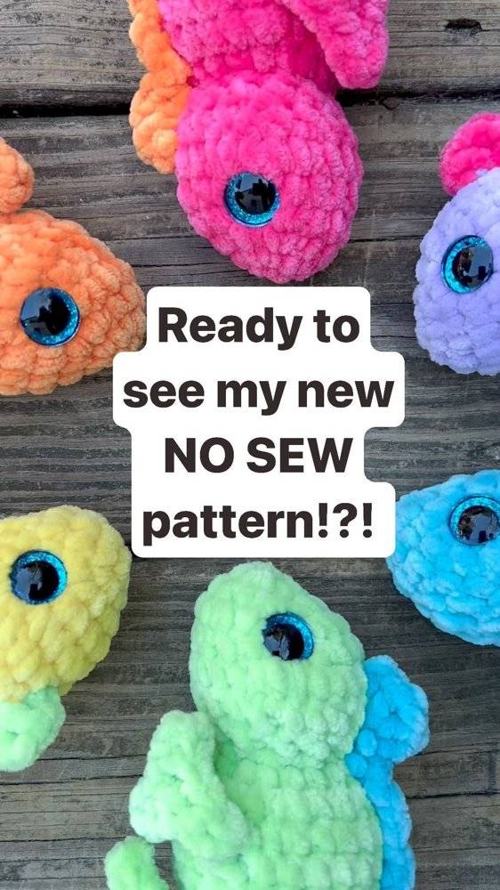 Chunky "No-Sew" Amigurumi Chameleon Crochet Creatures