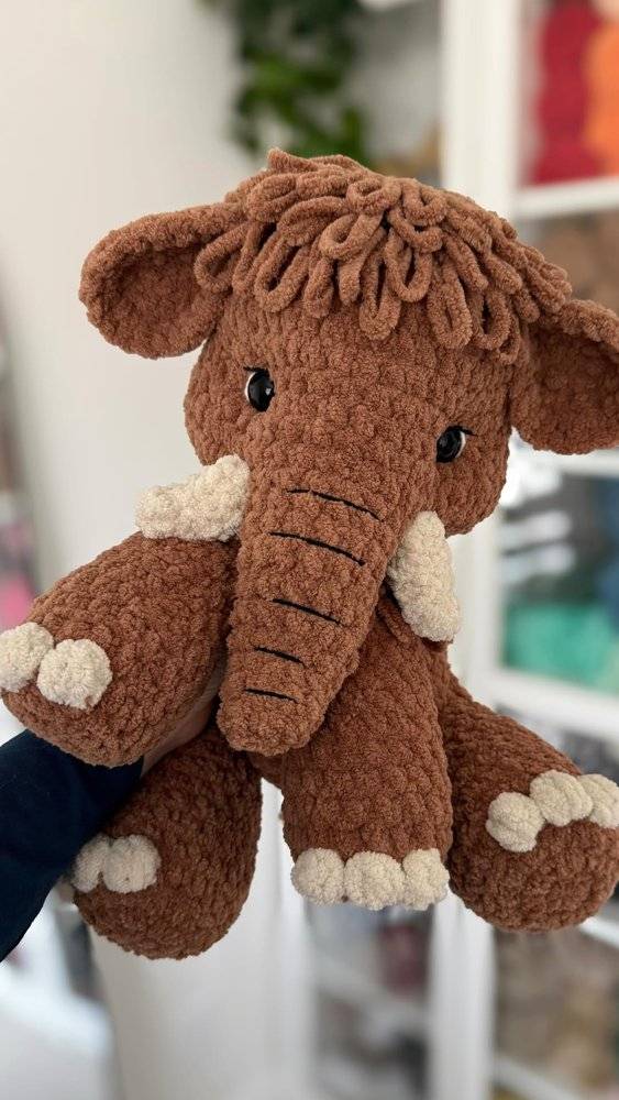 Chunky Woolly Mammoth Crochet Plushie Pattern