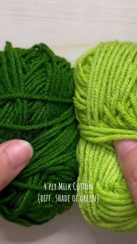 Chunky Yarn in Varying Green Hues