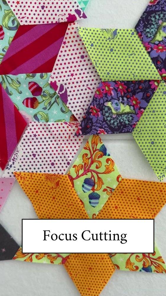 Colorful Fabric Hexagon English Paper Piecing