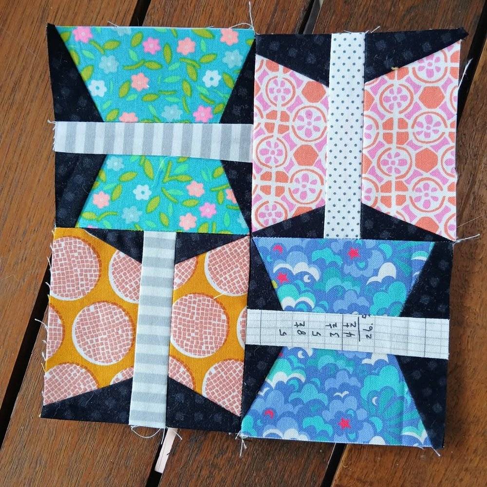 Colorful Geometric Paper Pieced Quilt Blocks