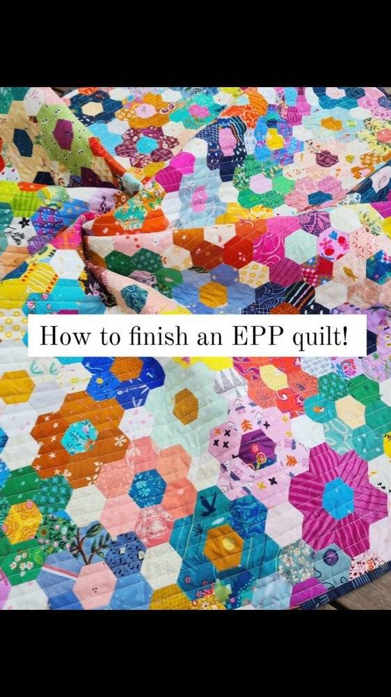 Colorful Hexagon English Paper Piecing Quilt