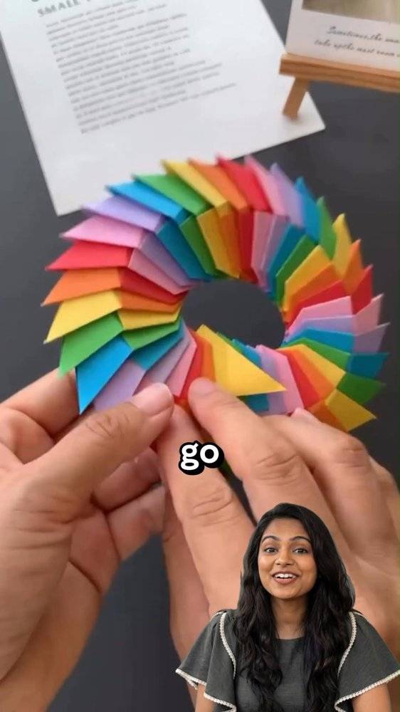 Colorful Origami Modular Ring Craft