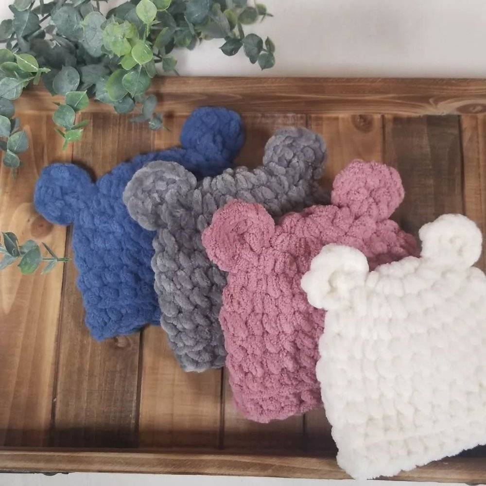 Cozy Chenille Bear Hat Crochet Projects