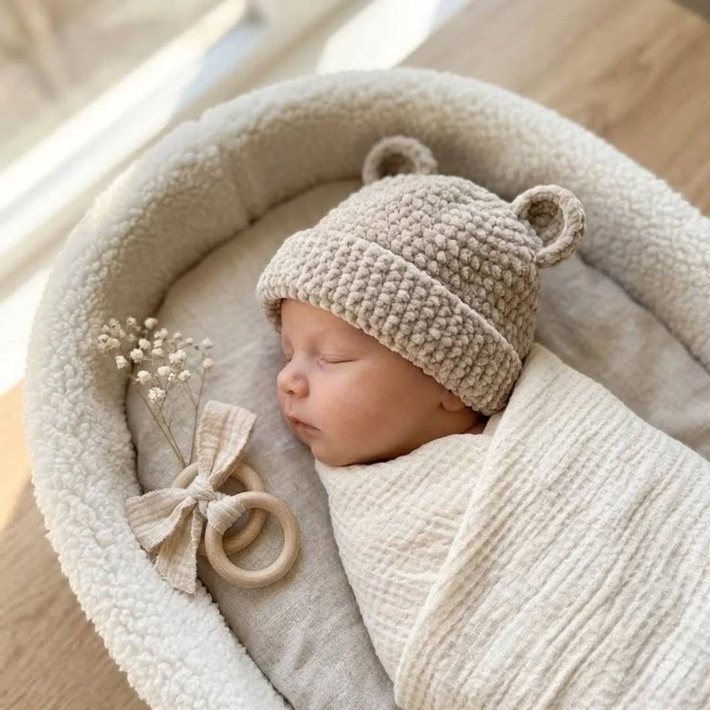 Cozy Crochet Bear Hat for Babies