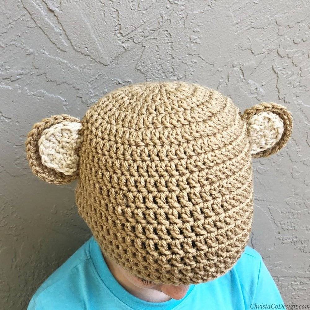 Cozy Crochet Bear Hat with Floppy Ears