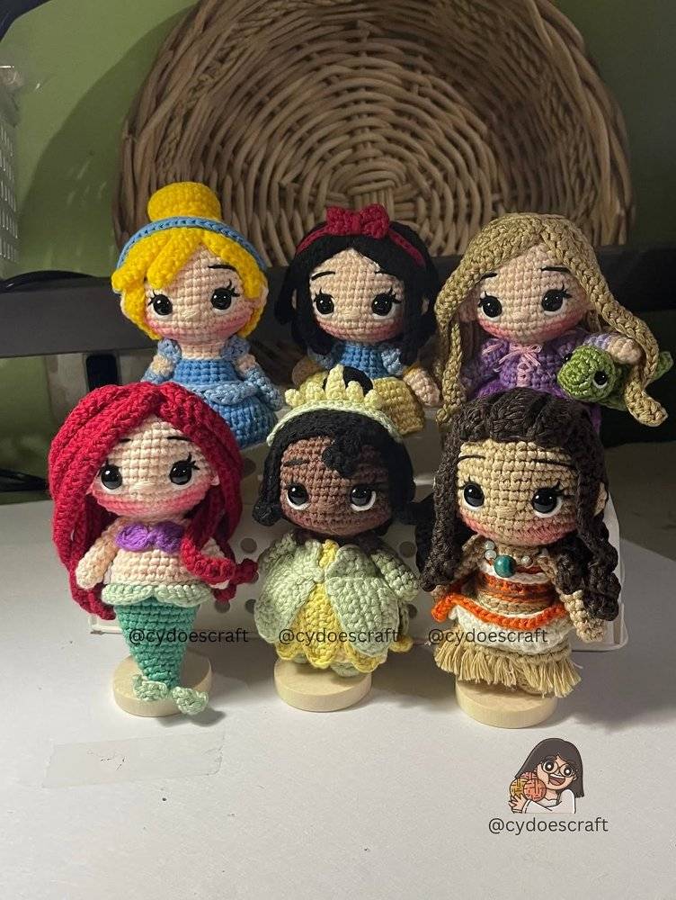 Crochet Amigurumi Disney Princess Collection