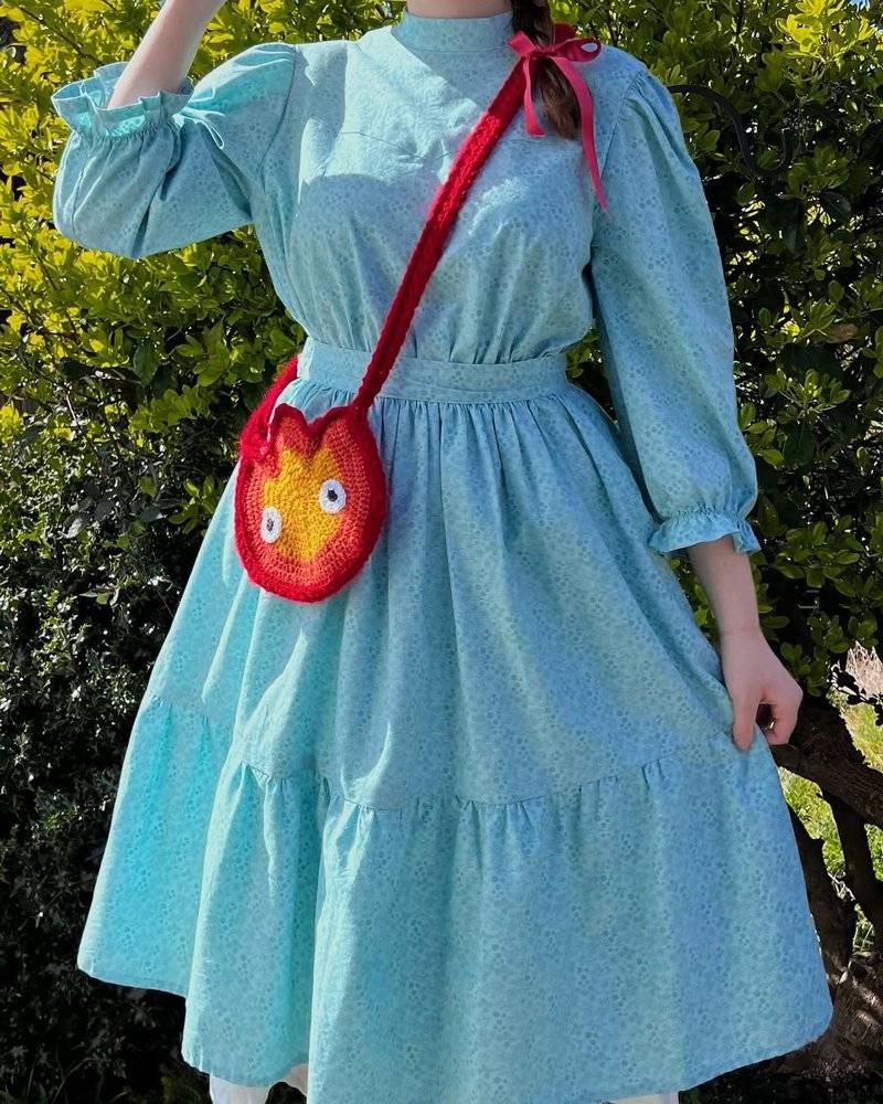 Crochet Calcifer Fire Elemental Bag