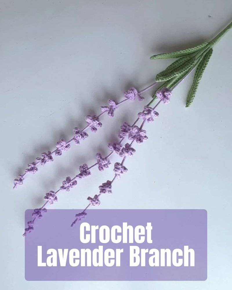 Crochet Lavender Branch