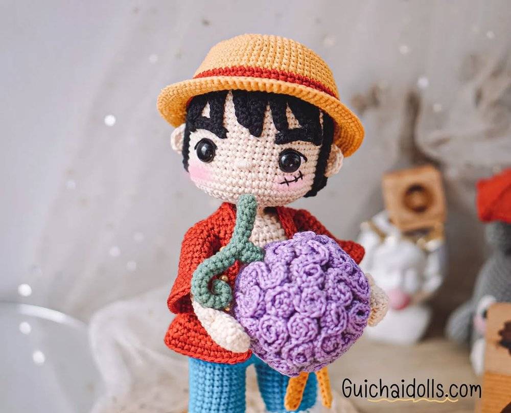 Crochet Monkey D. Luffy Amigurumi Doll