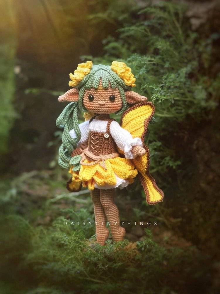 Crochet Sunflower Fairy Doll Pattern