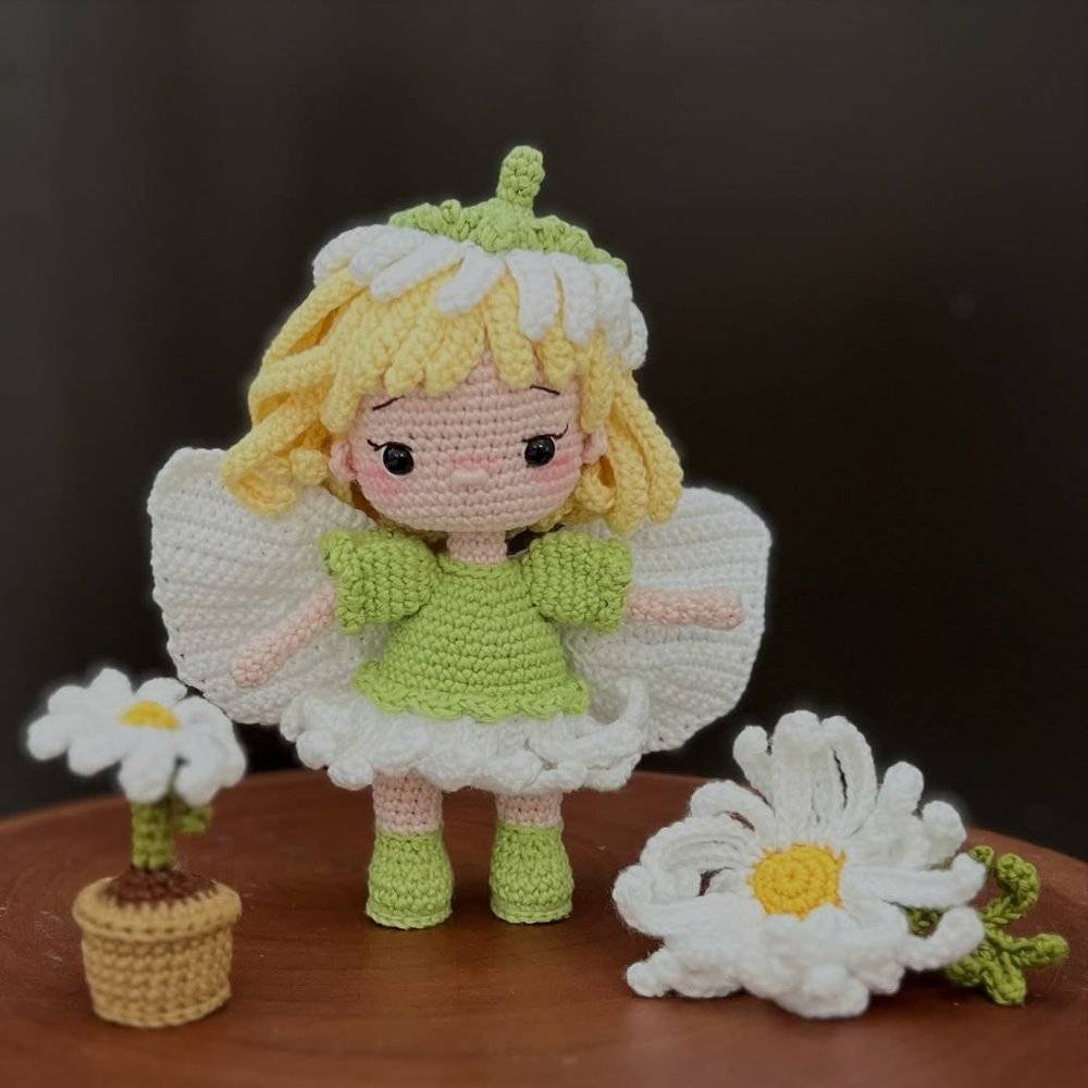 Crochet Sunflower Fairy Doll Pattern