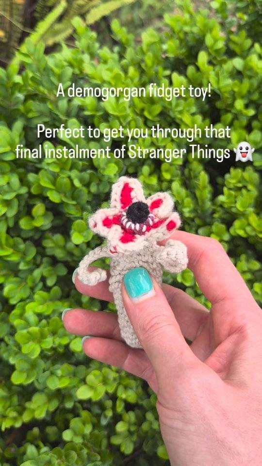 Crocheted Demogorgon Fidget Toy