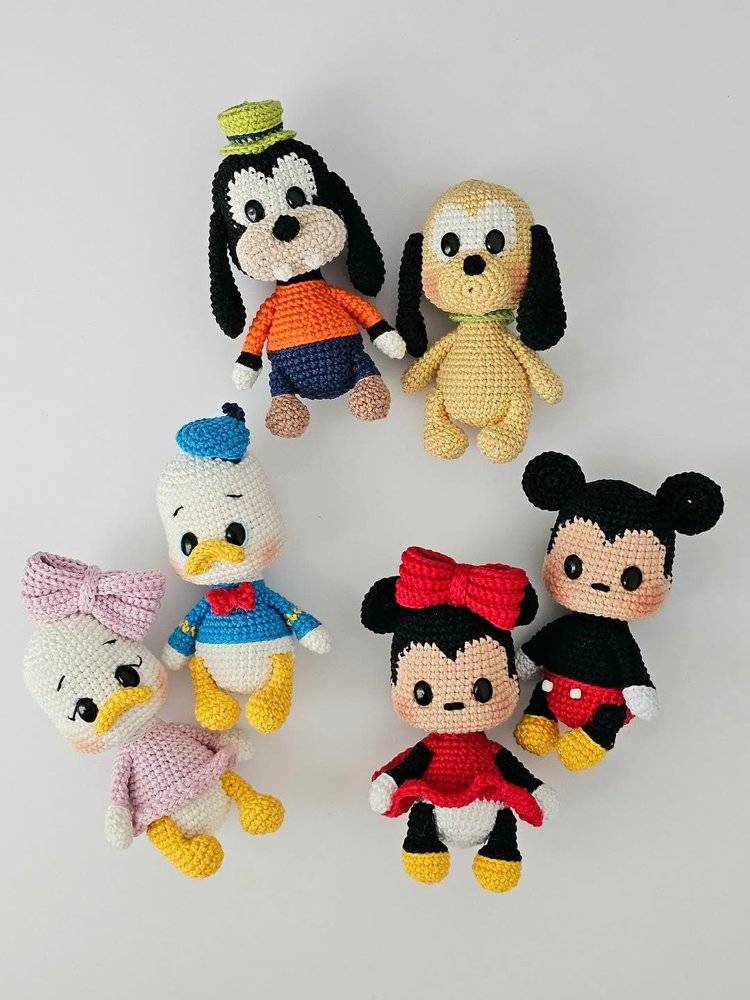 Crocheted Disney Amigurumi Friends Collection