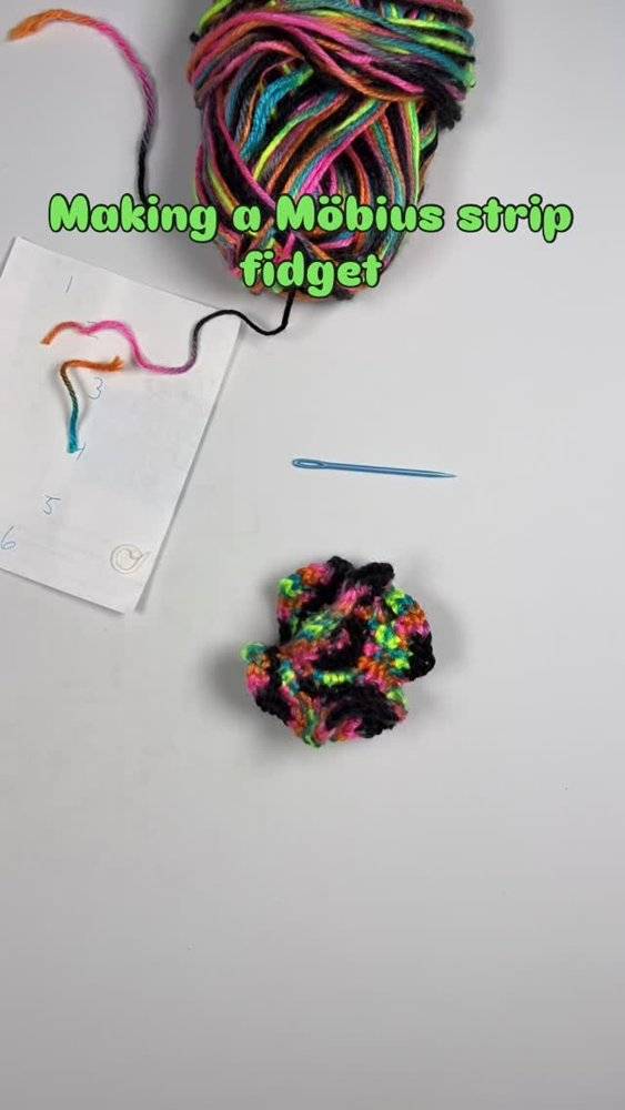 Crocheted Möbius Strip Fidget Toy