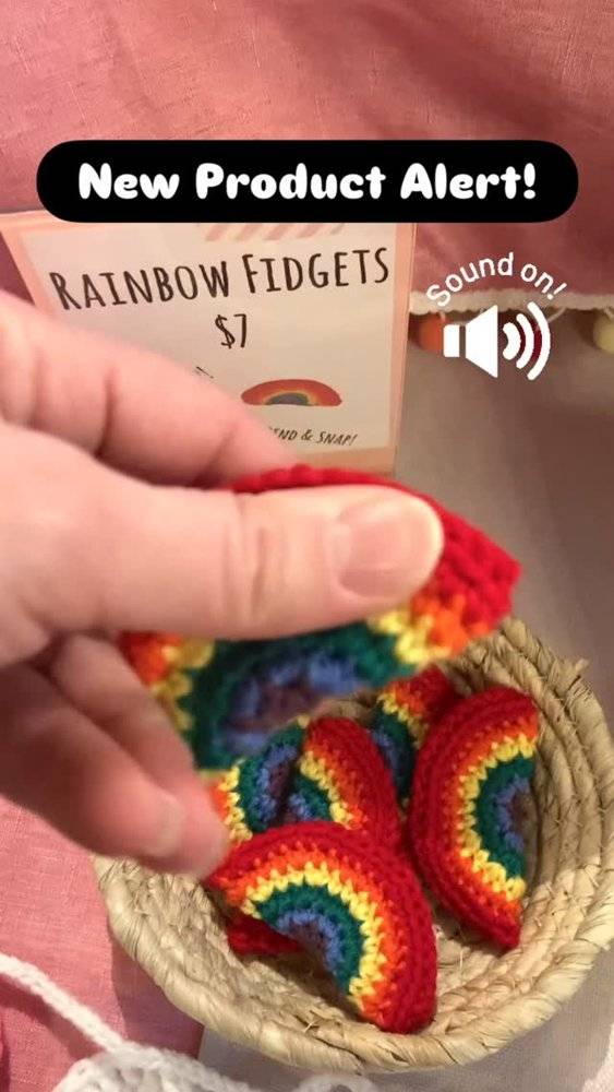 Crocheted Rainbow Fidget Toys