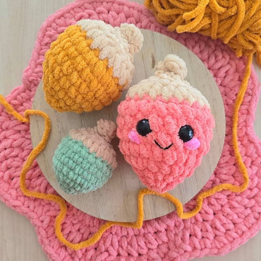 Cute Amigurumi Acorn Crochet Toys