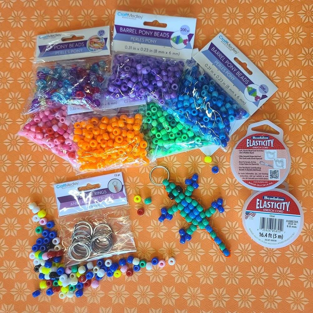 DIY Beaded Lizard Keychain Craft