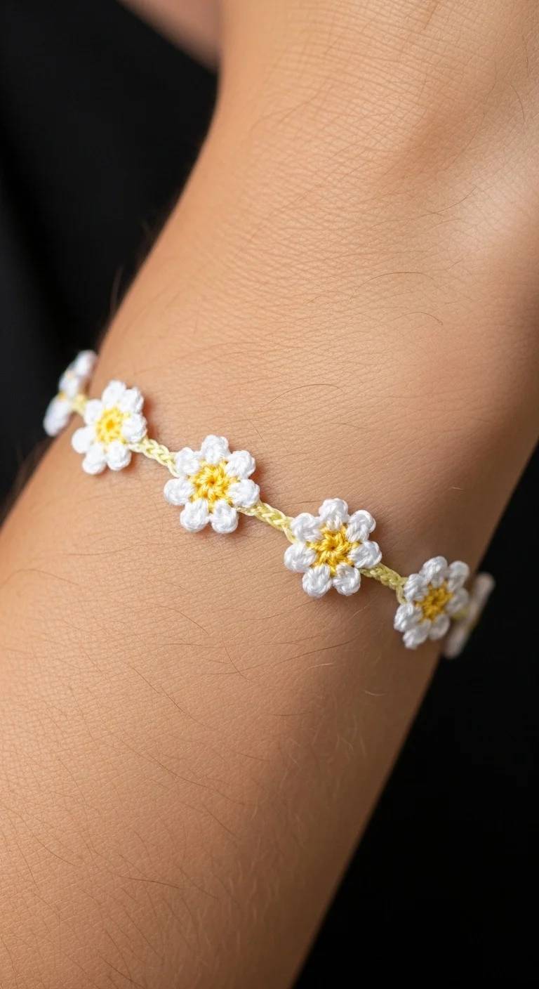 26 Crochet Flower Bracelet Patterns Image