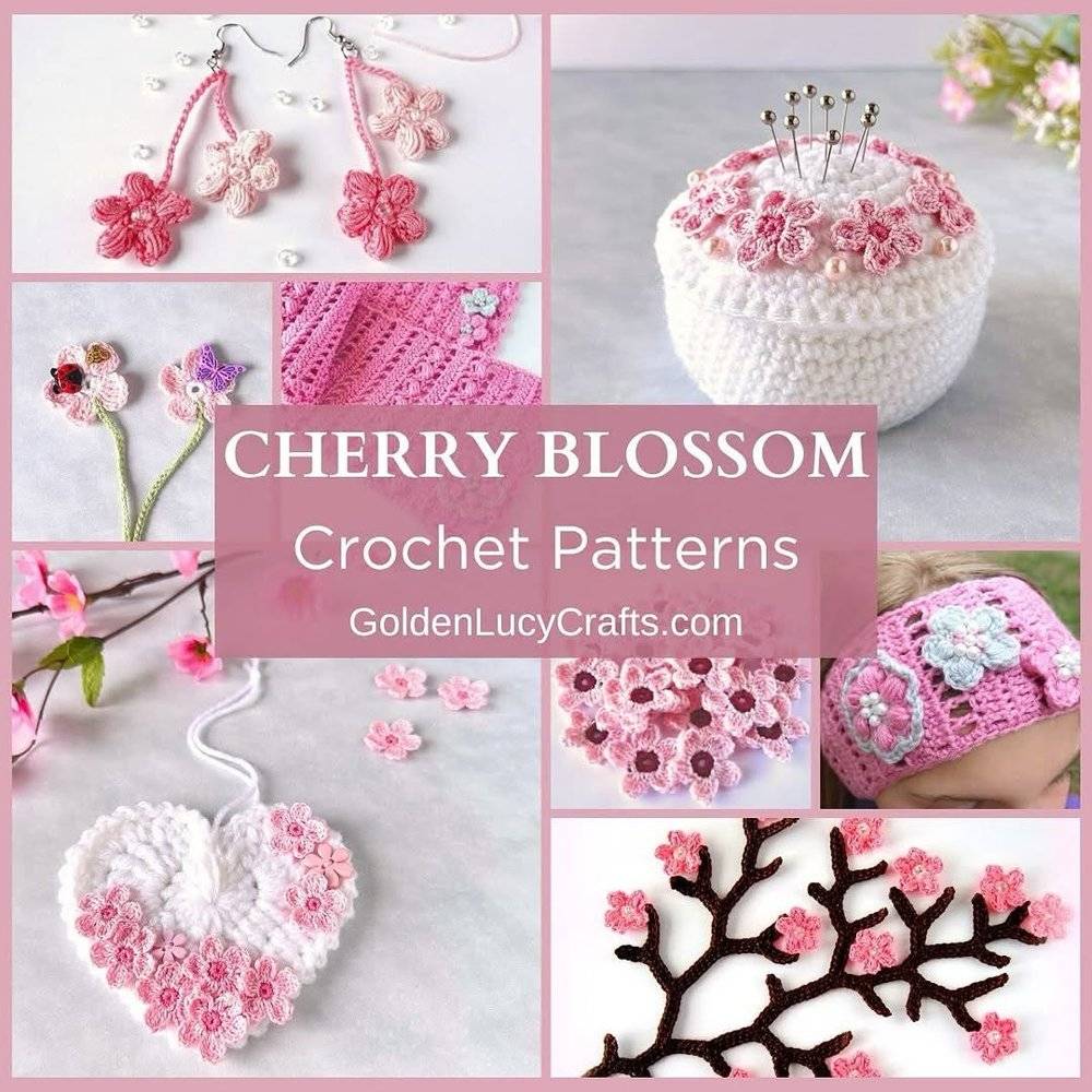 Delicate Cherry Blossom Crochet Collection