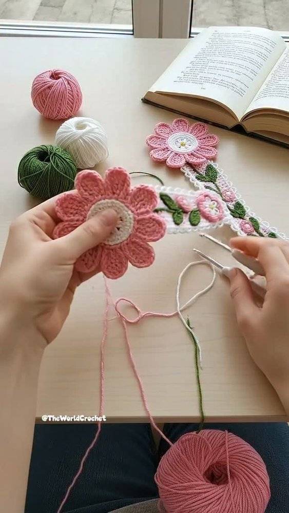 Delicate Crochet Flower Garland Craft