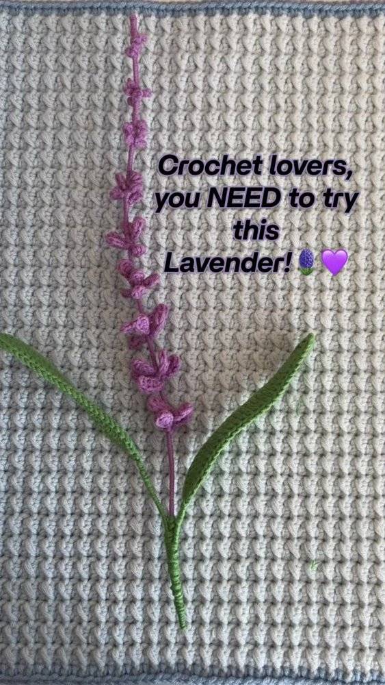 Delicate Lavender Crochet Sprig Project