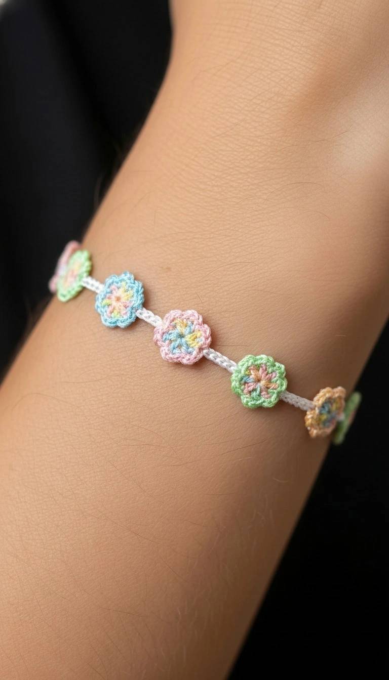 26 Crochet Flower Bracelet Patterns Image