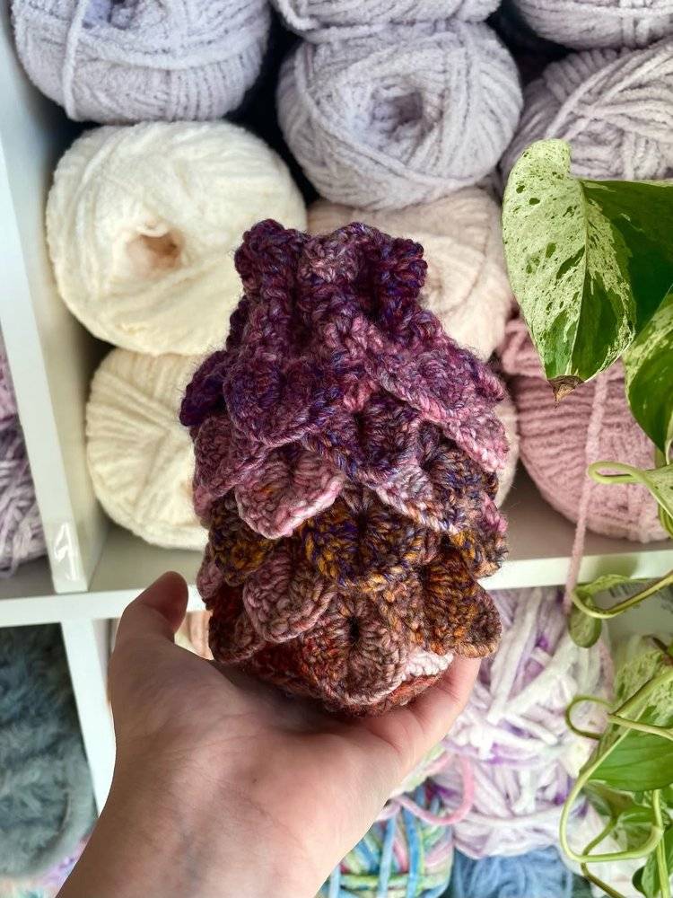 Dragon Scale Crochet Pouch Project
