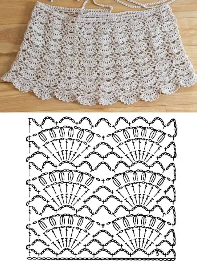Elegant Fan Stitch Crochet Maxi Skirt Pattern