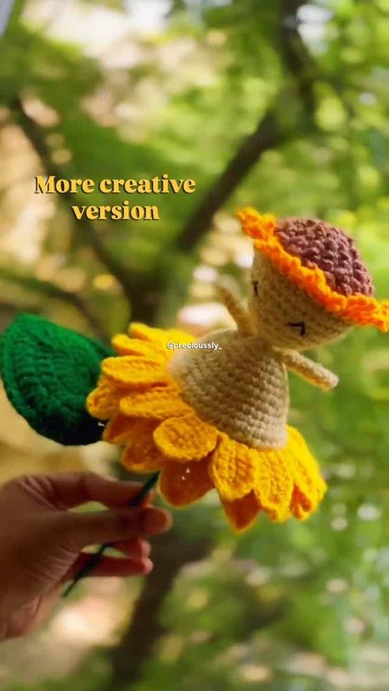 Enchanting Crochet Sunflower Fairy Doll Pattern