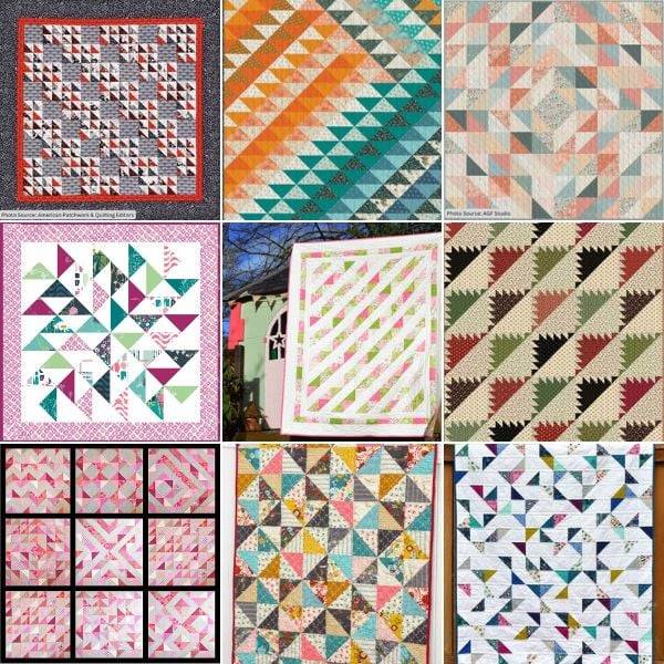 19 Scrappy Half Square Triangle Quilts Patterns Image