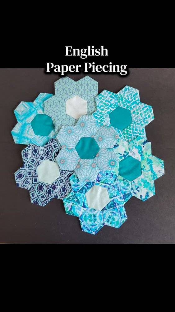 English Paper Piecing Hexagon Flowers