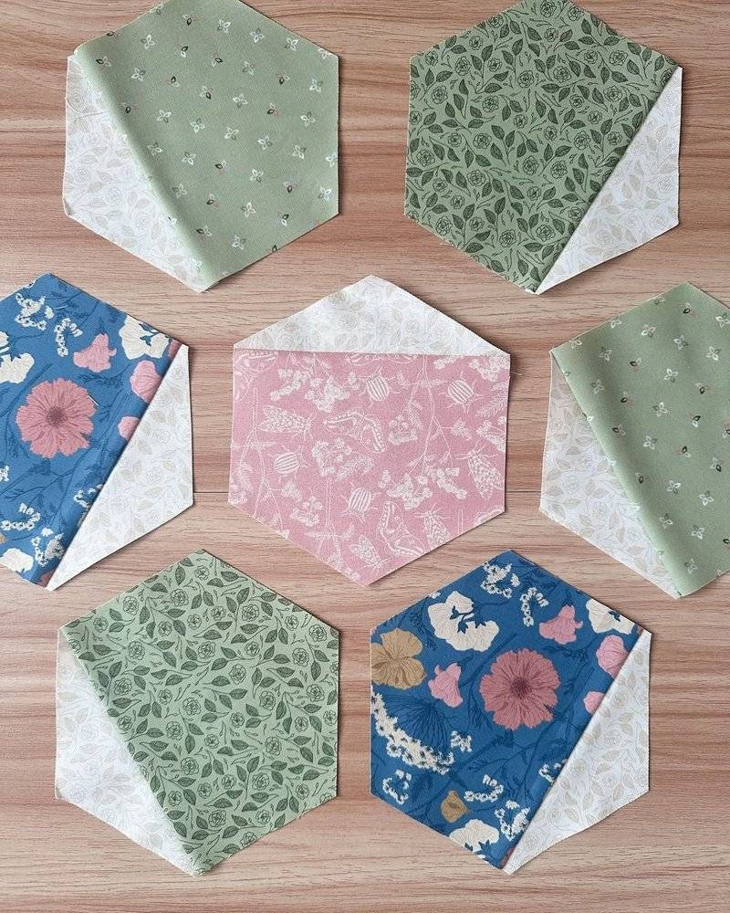 Floral Hexagon Paper Piecing Blocks