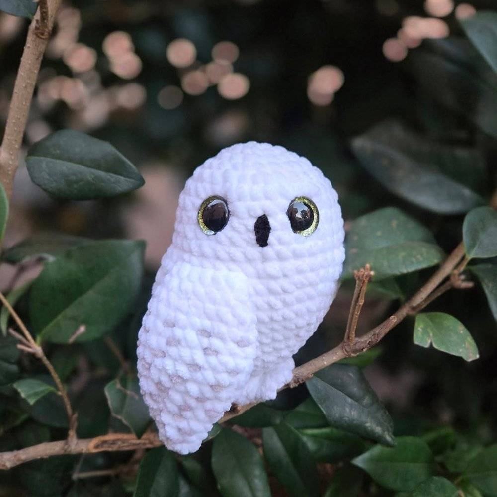 Fluffy Snowy Owl Crochet Amigurumi