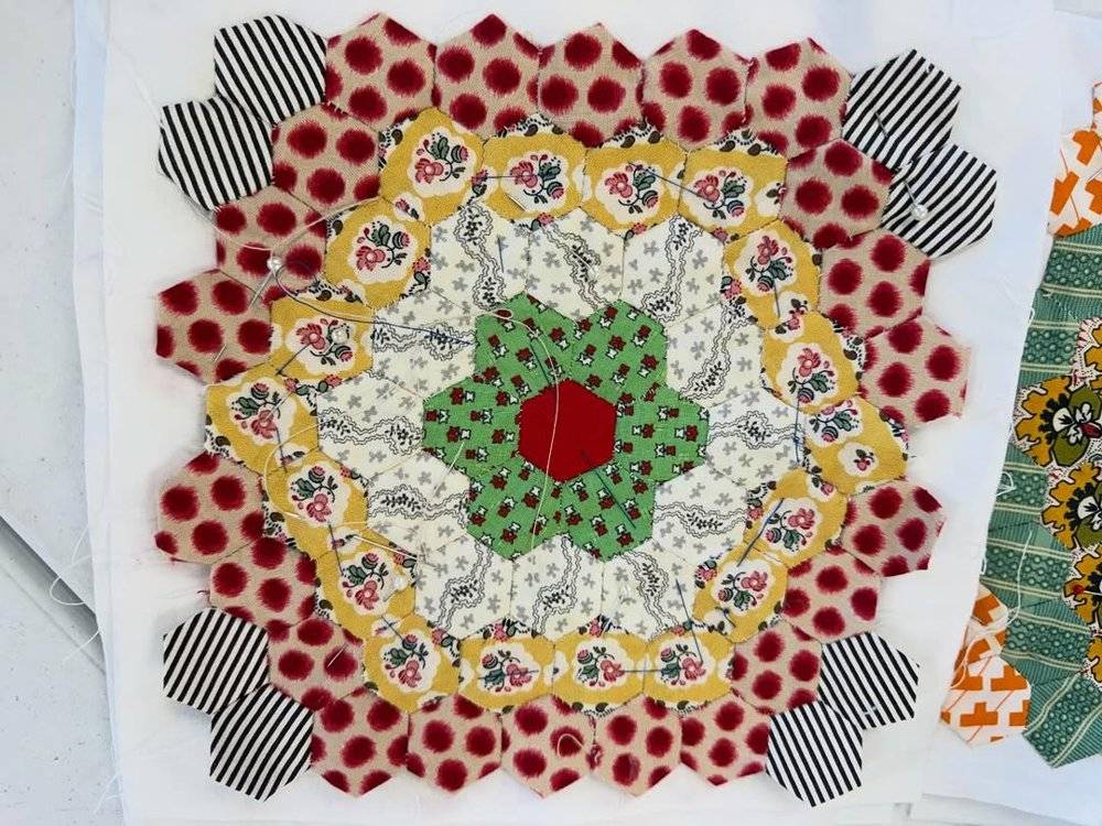Geometric Hexagon English Paper Piecing Block