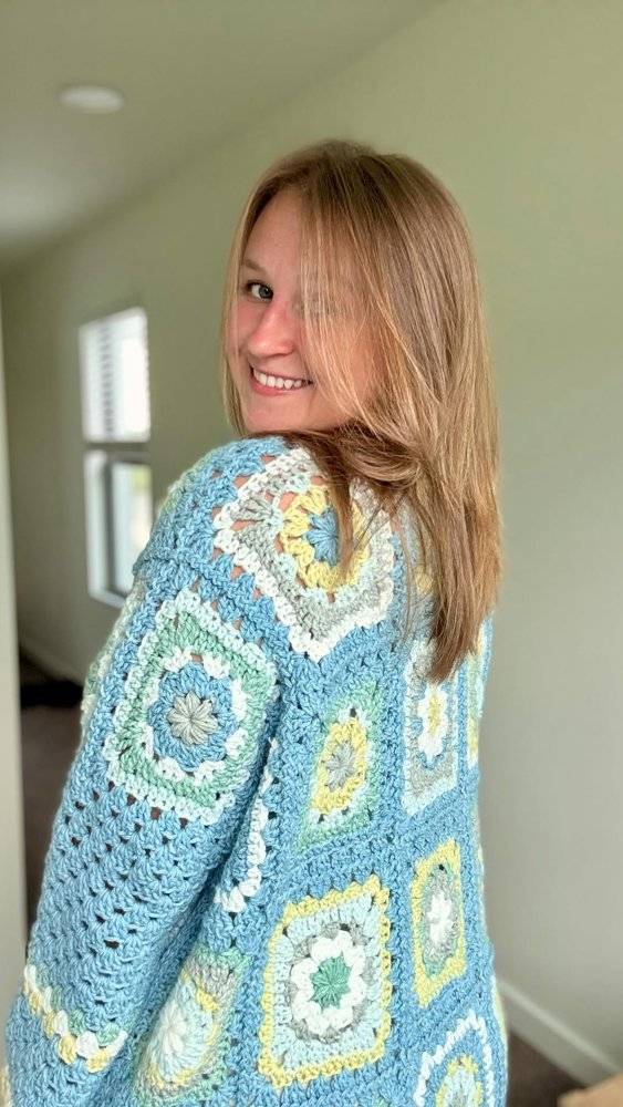 Granny Square Crochet Cardigan Project